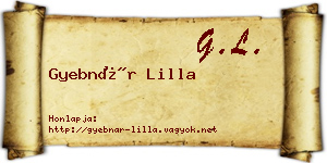 Gyebnár Lilla névjegykártya
